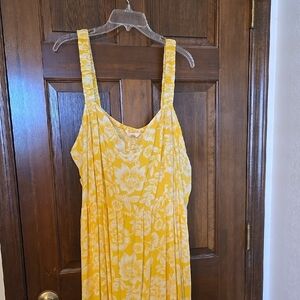 Terra & Sky Yellow and White Maxi Dress